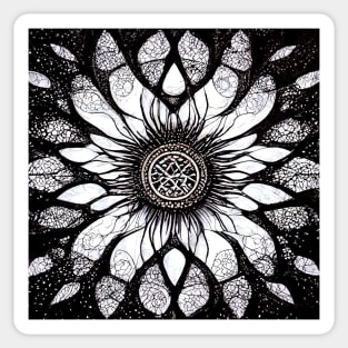 Fractal Mandala Zentangle Sticker